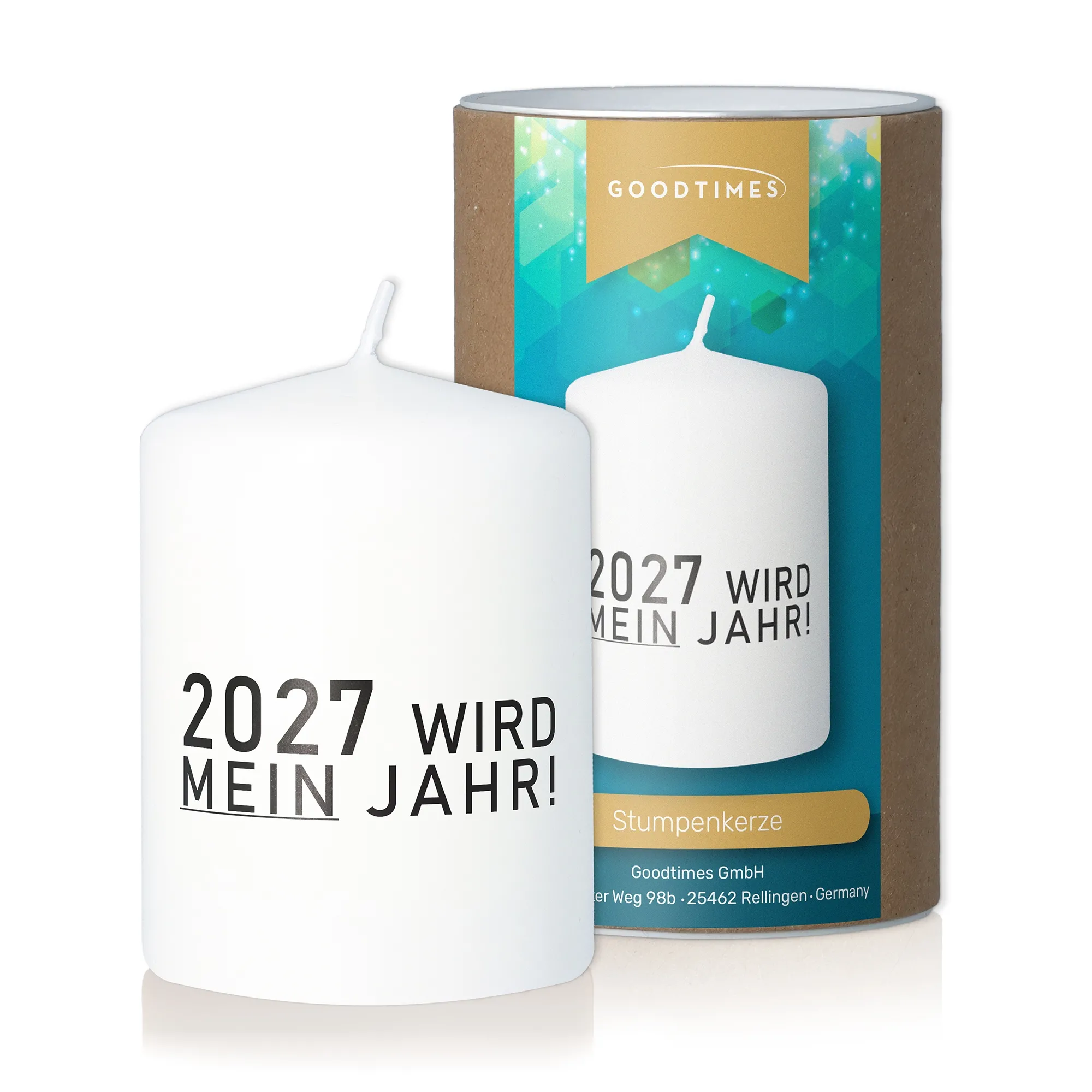 Kerze "2027 wird mein Jahr!"