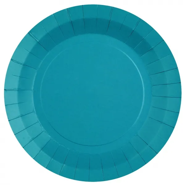 10 Pappteller - Aqua blue