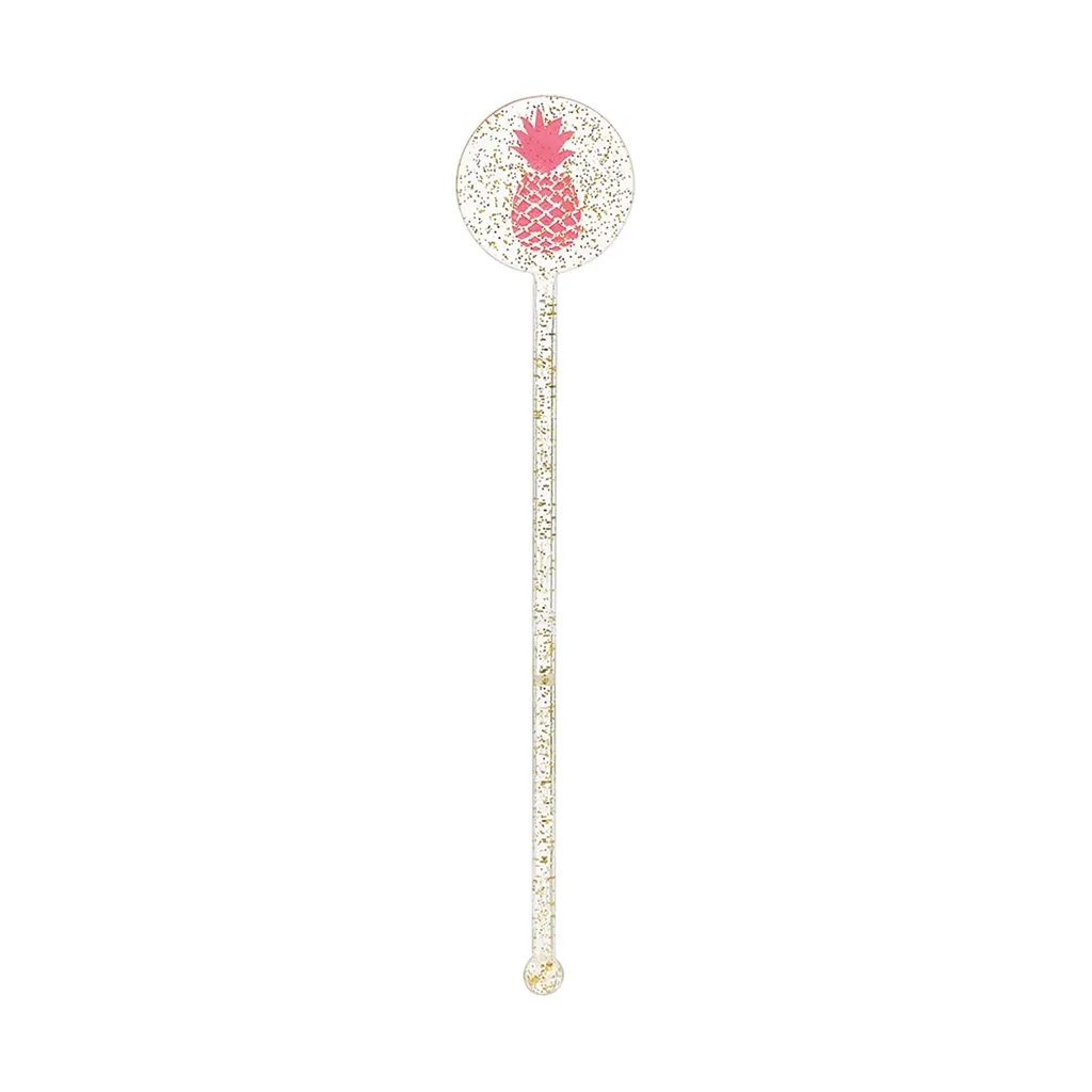 Lollipop, Glitzer, Gold, Ananas, Stiel