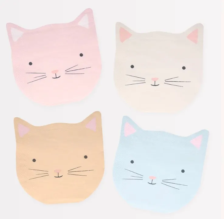 Meri Meri - 8 Papierservietten "Katze"