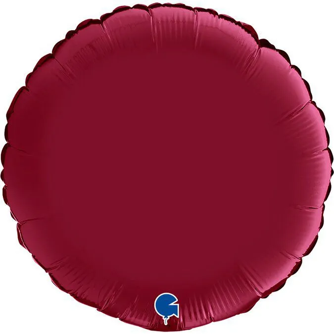 Folienballon Rund Satin Rot (Cherry) 45cm