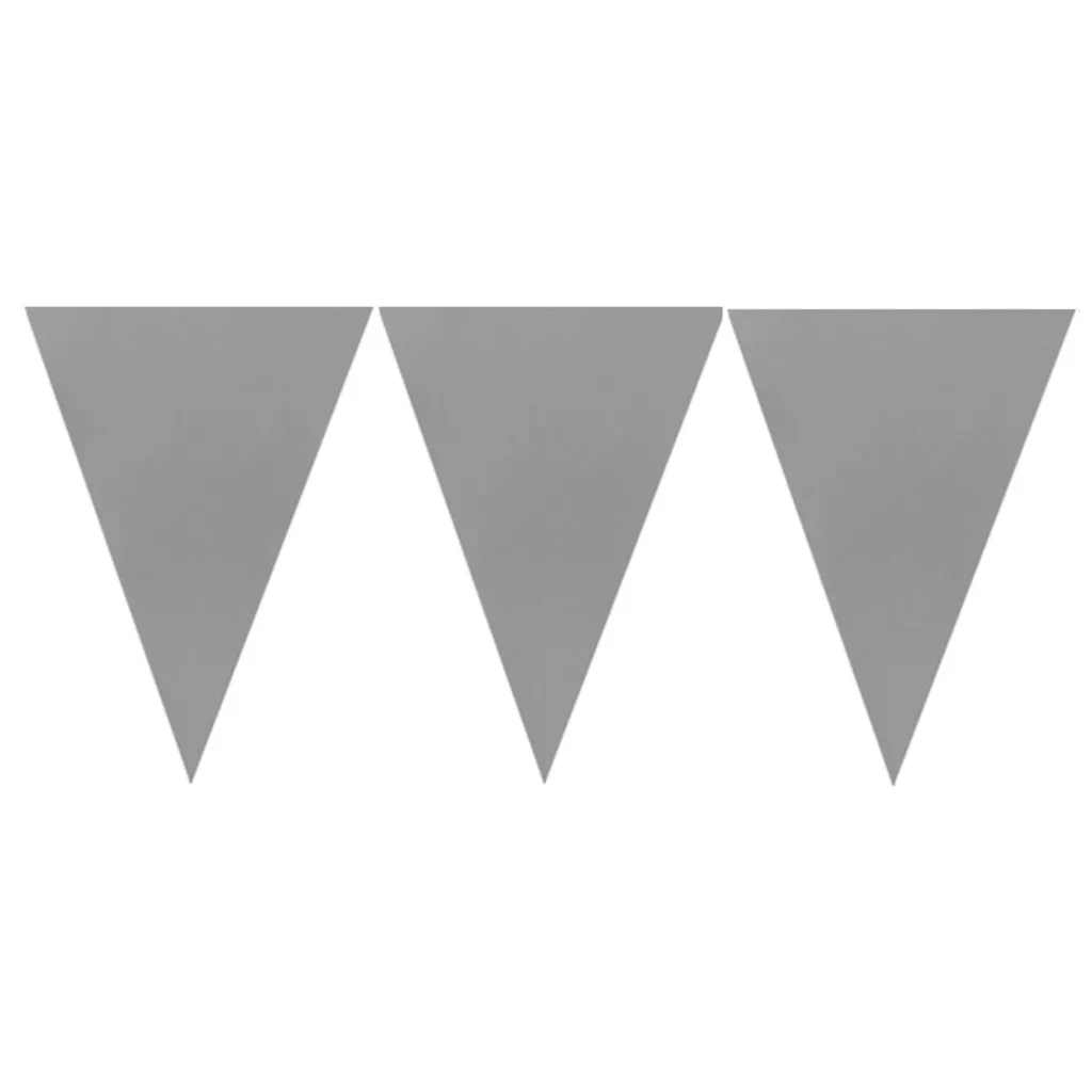 Wimpelkette Silber, 4,5m lang