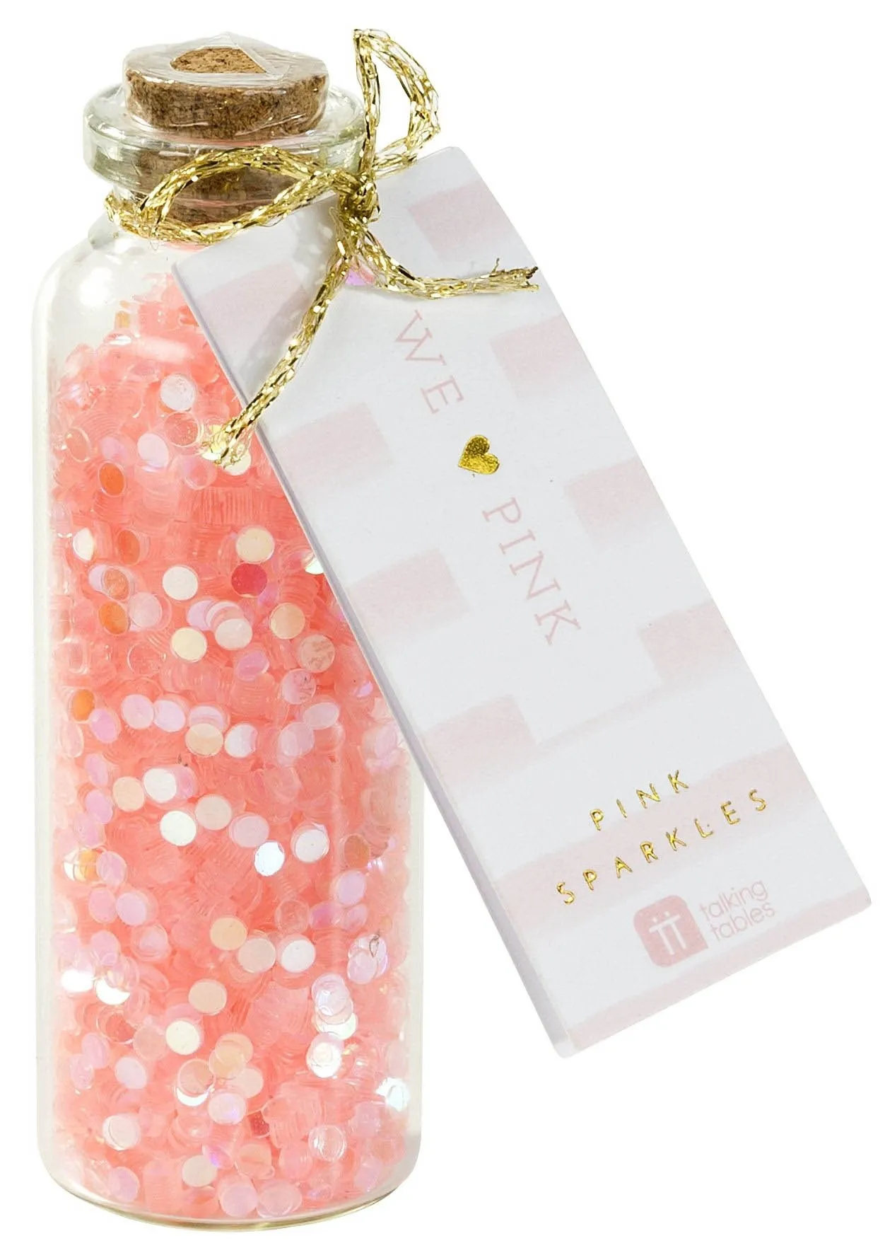 Funkelndes Konfetti in Rosa