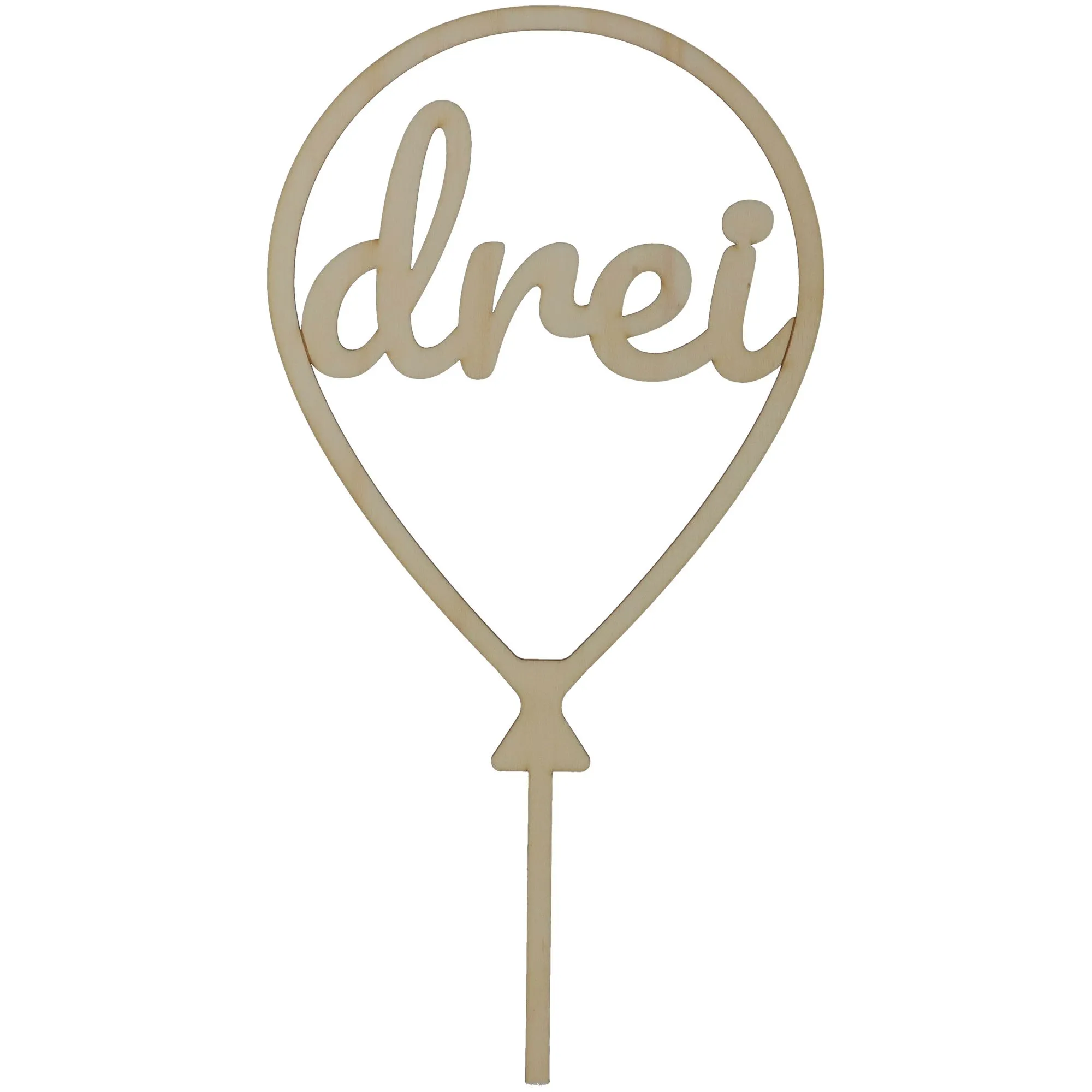 Cake Topper Ballon Stern Set Zahl 3