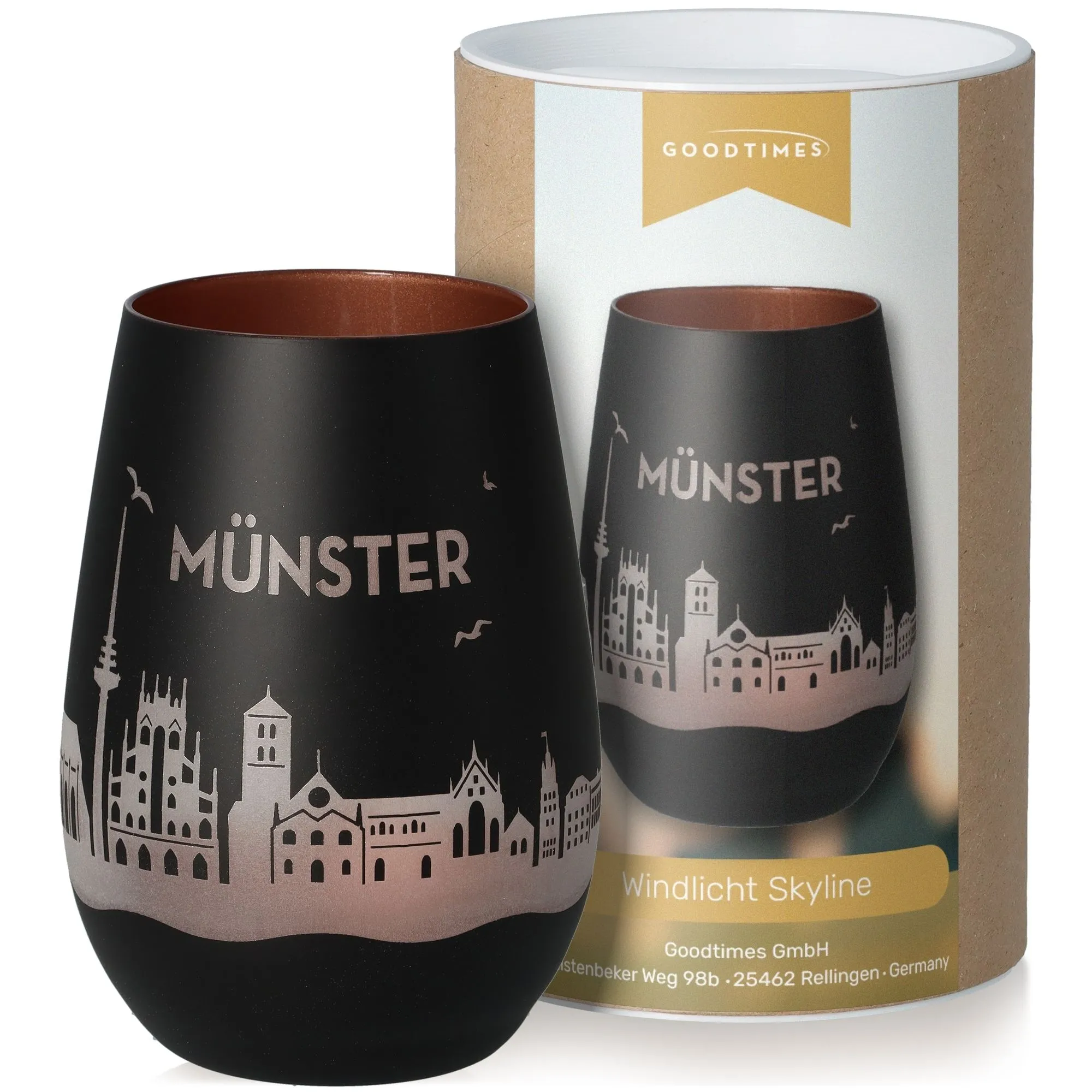 glas, weinglas, münster, cityscape, windlicht