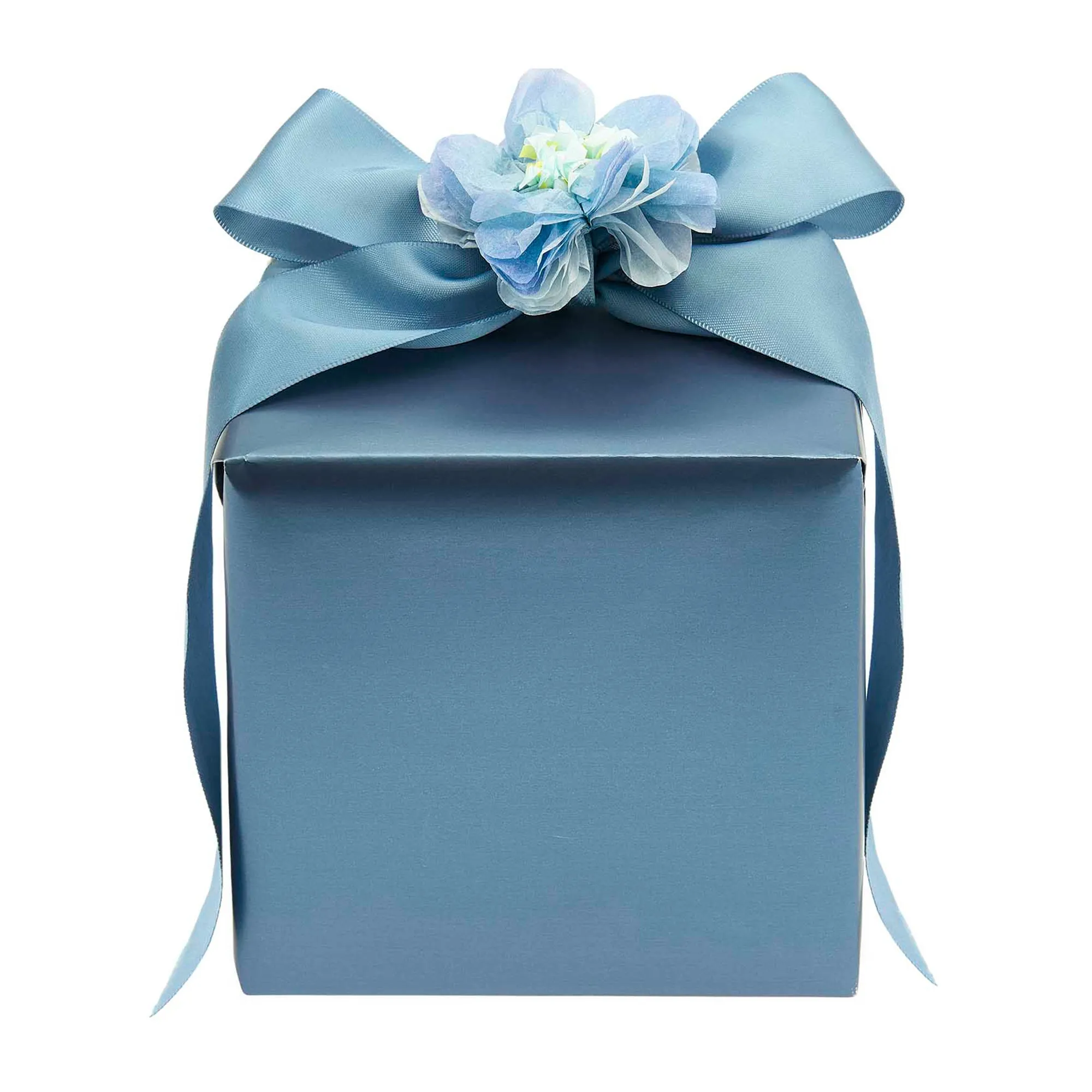 Geschenkpapier auf Rolle, Metallic Blau Matt 2m