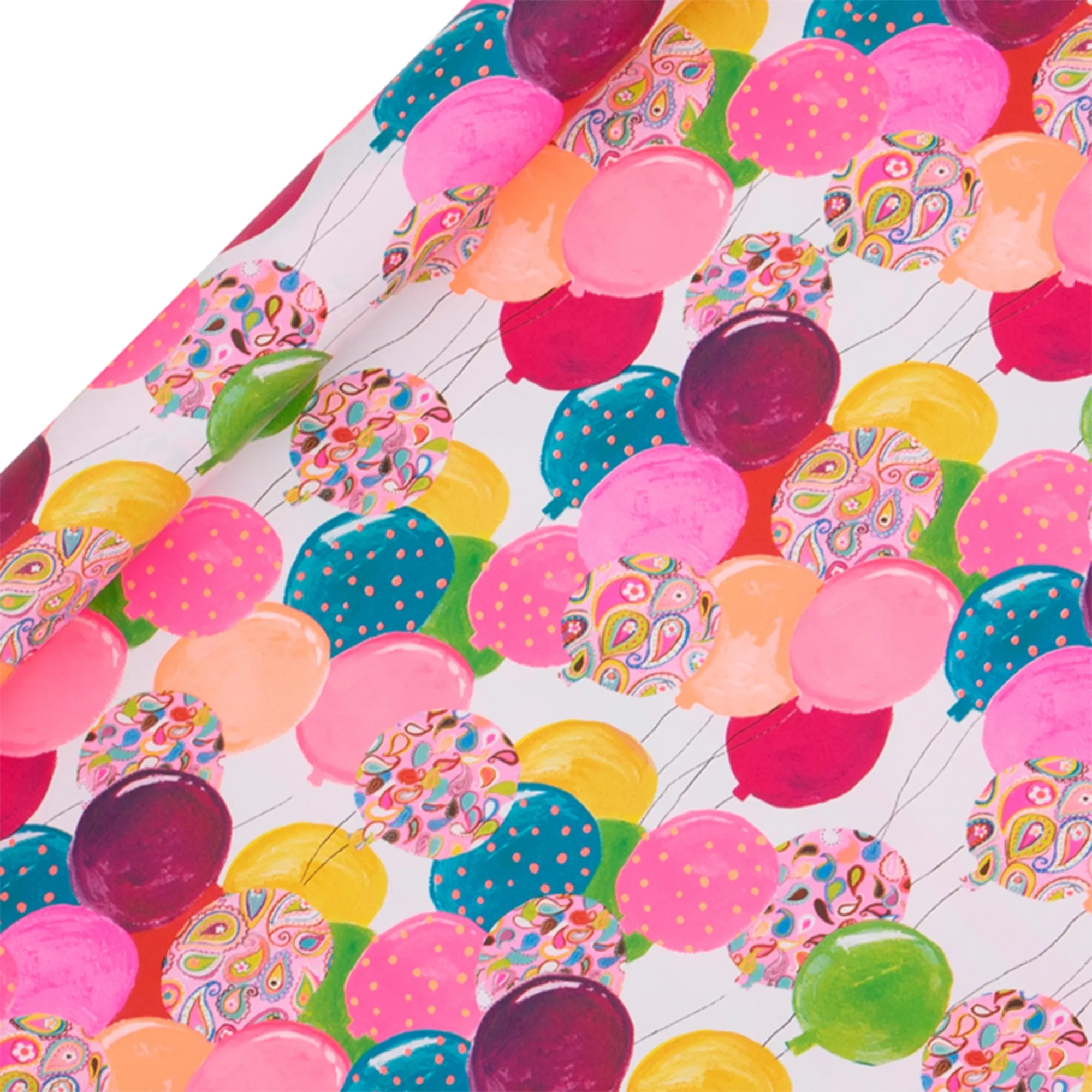 Geschenkpapier auf Rolle "Pinke Ballons" 4m