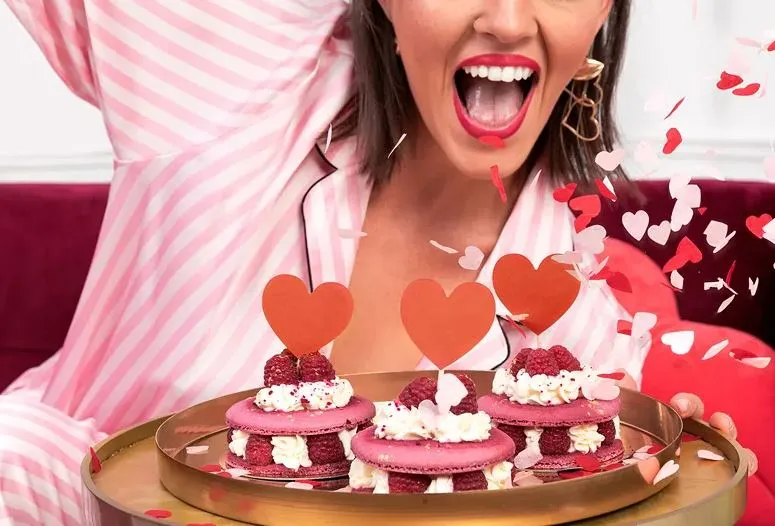 6 Cake Topper "Herzen", Rot