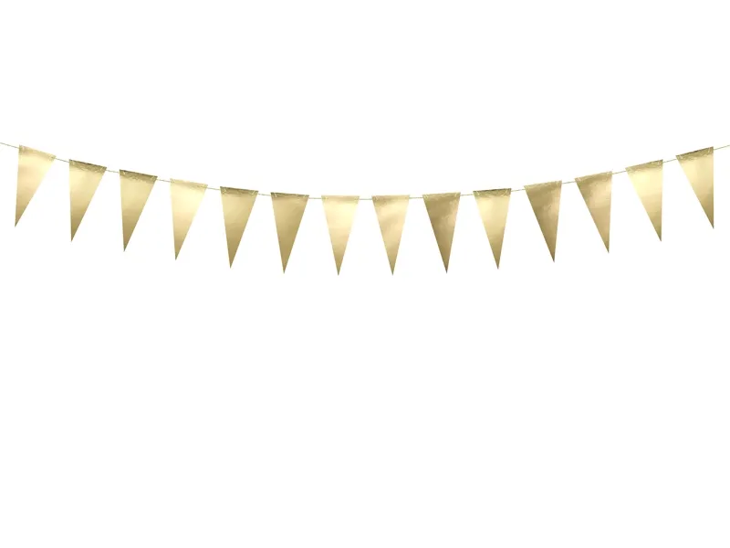 Wimpelgirlande Gold