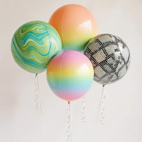 balloons, farbig, marmoriert, snake-skin, verlauf