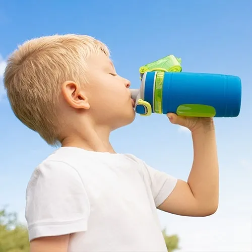 Trinkflasche, Kinder, Griff, Silikonverschluss, Wasserflasche