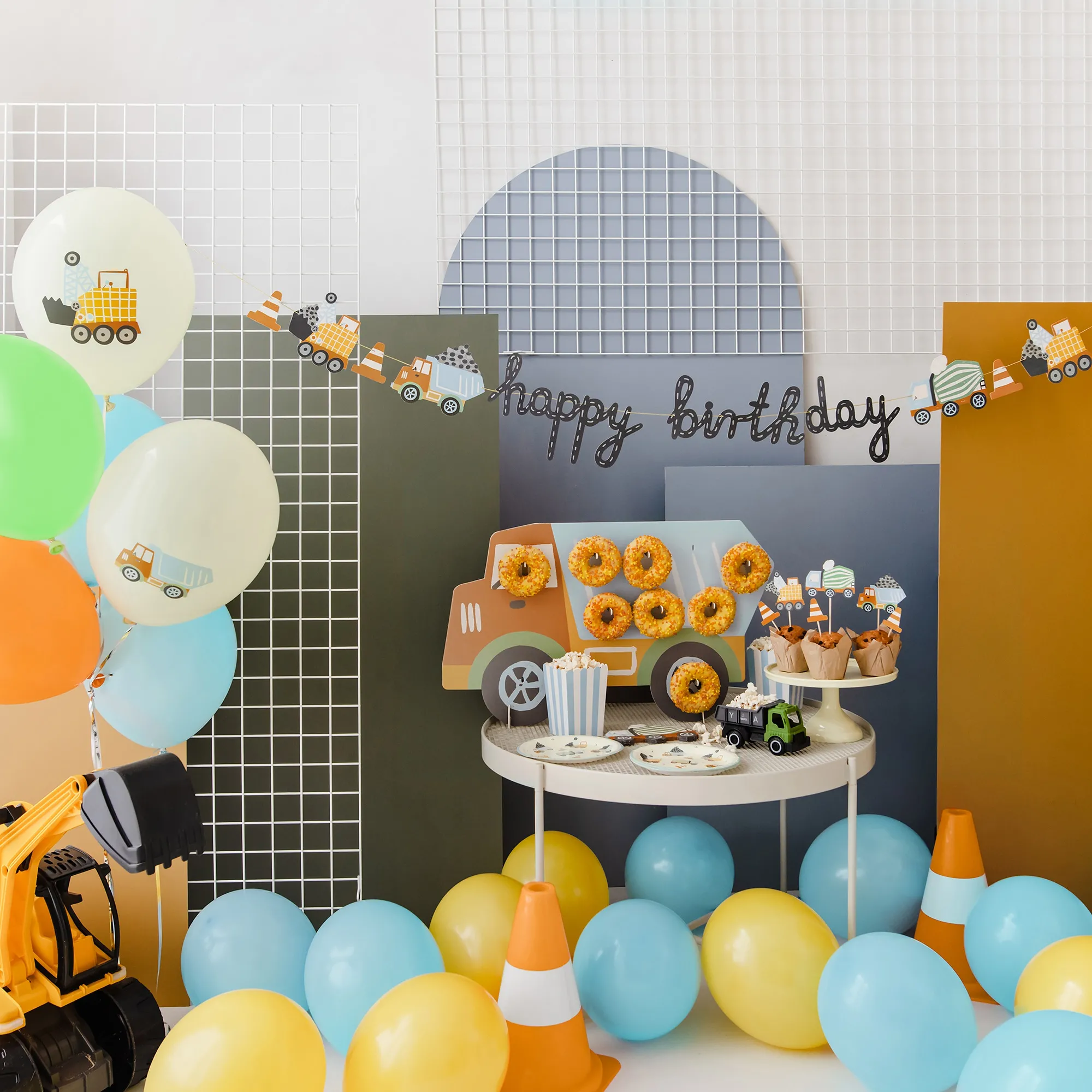Cupcake Topper "Baustelle" 6 Stück