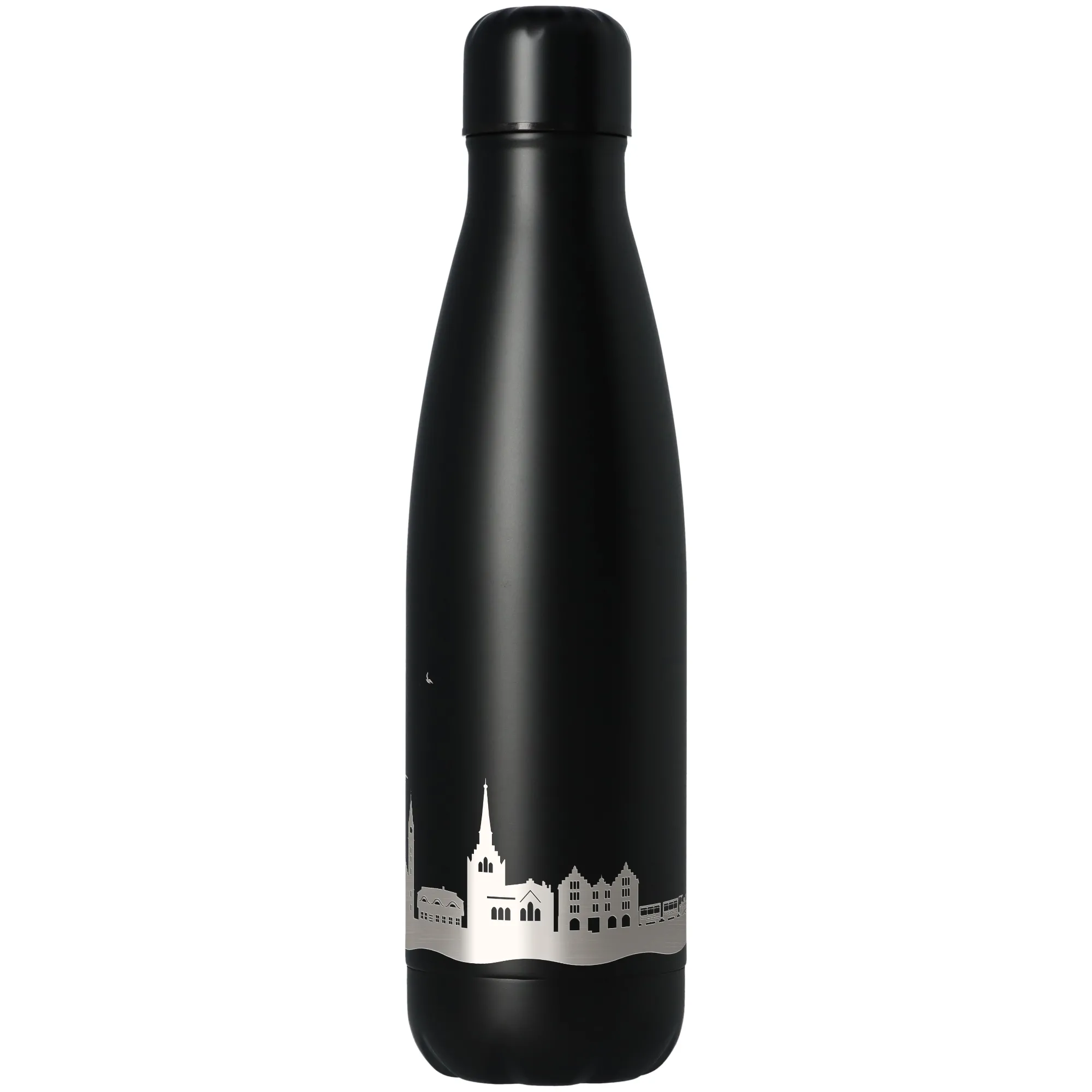 Trinkflasche Skyline Borkum Schwarz 500ml