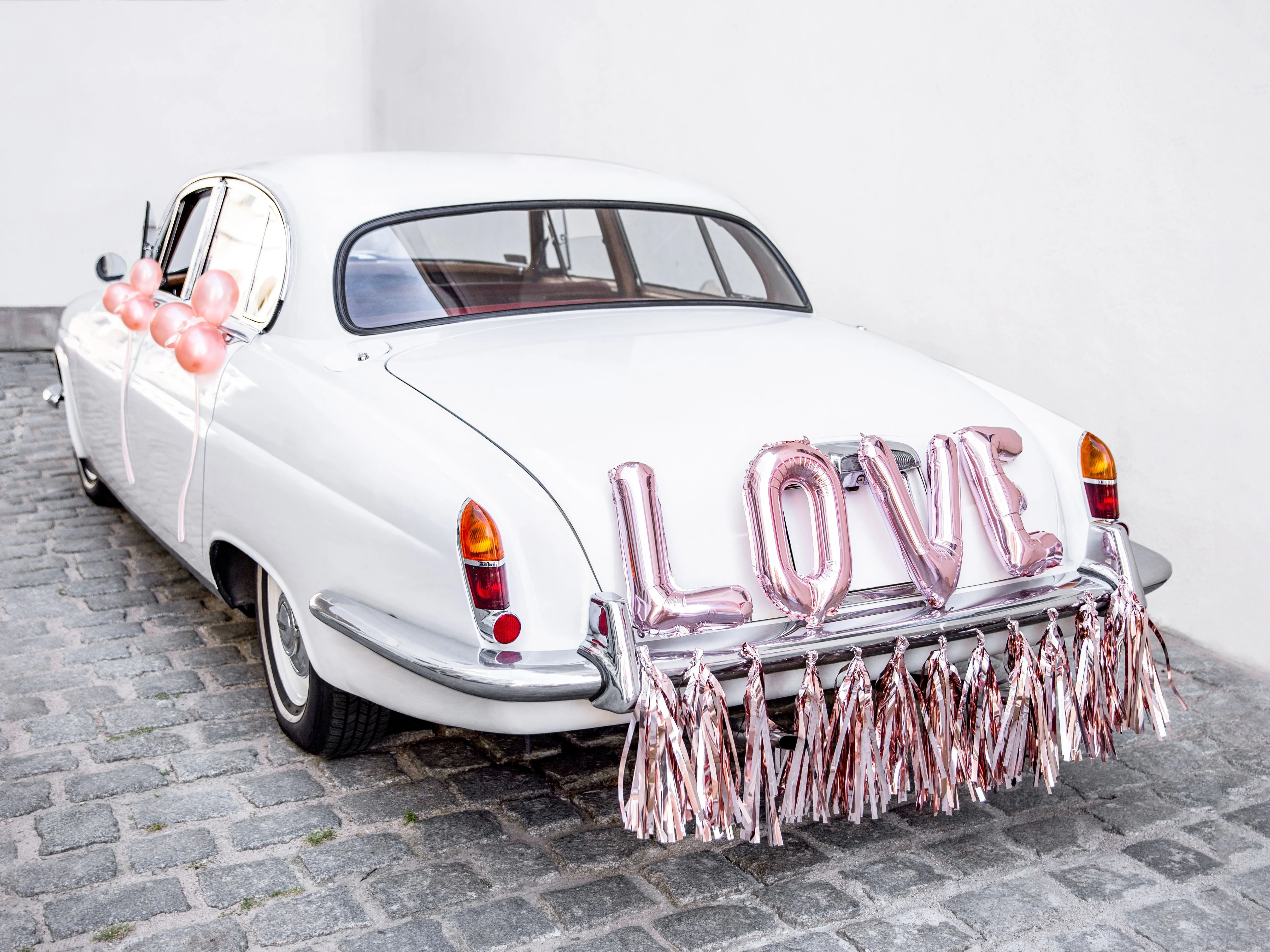 Auto Dekorationsset "LOVE", Roségold 17-teilig