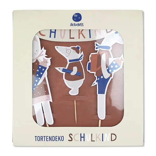Einschulung - Tortendeko "Hund, Katze & Maulwurf"