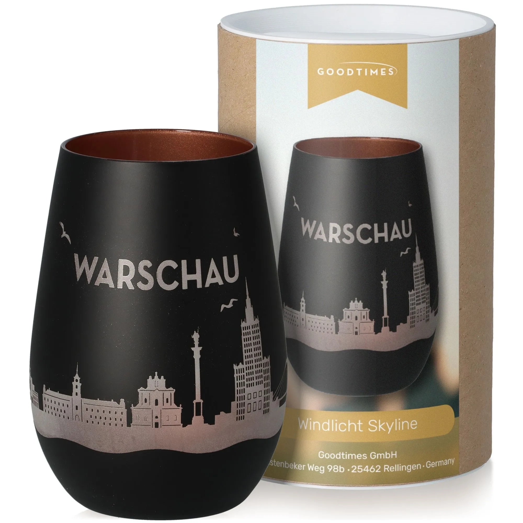 Warschau, Windlicht, Skyline, Glas, Schwarz