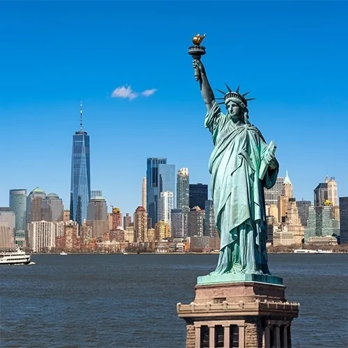 Statue of Liberty, Liberty statue, New York, Wasserfront, Stadt skyline