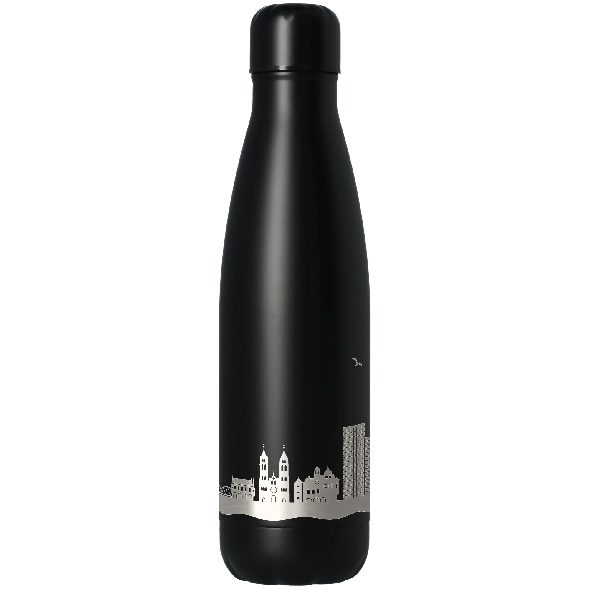 Trinkflasche Skyline Freiburg Schwarz 500ml