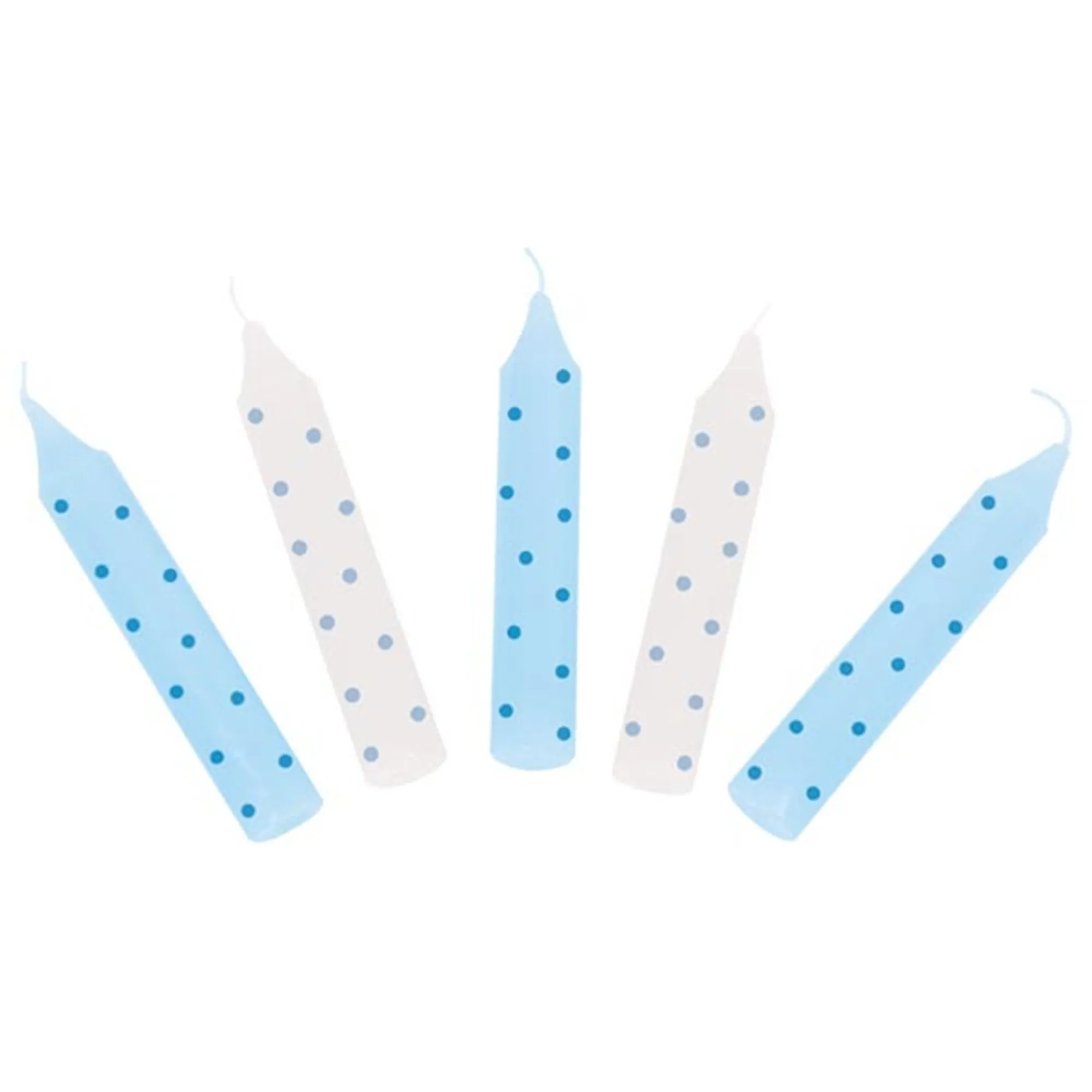 Goki - Geburtstagskerzen Set-Blau gepunktet