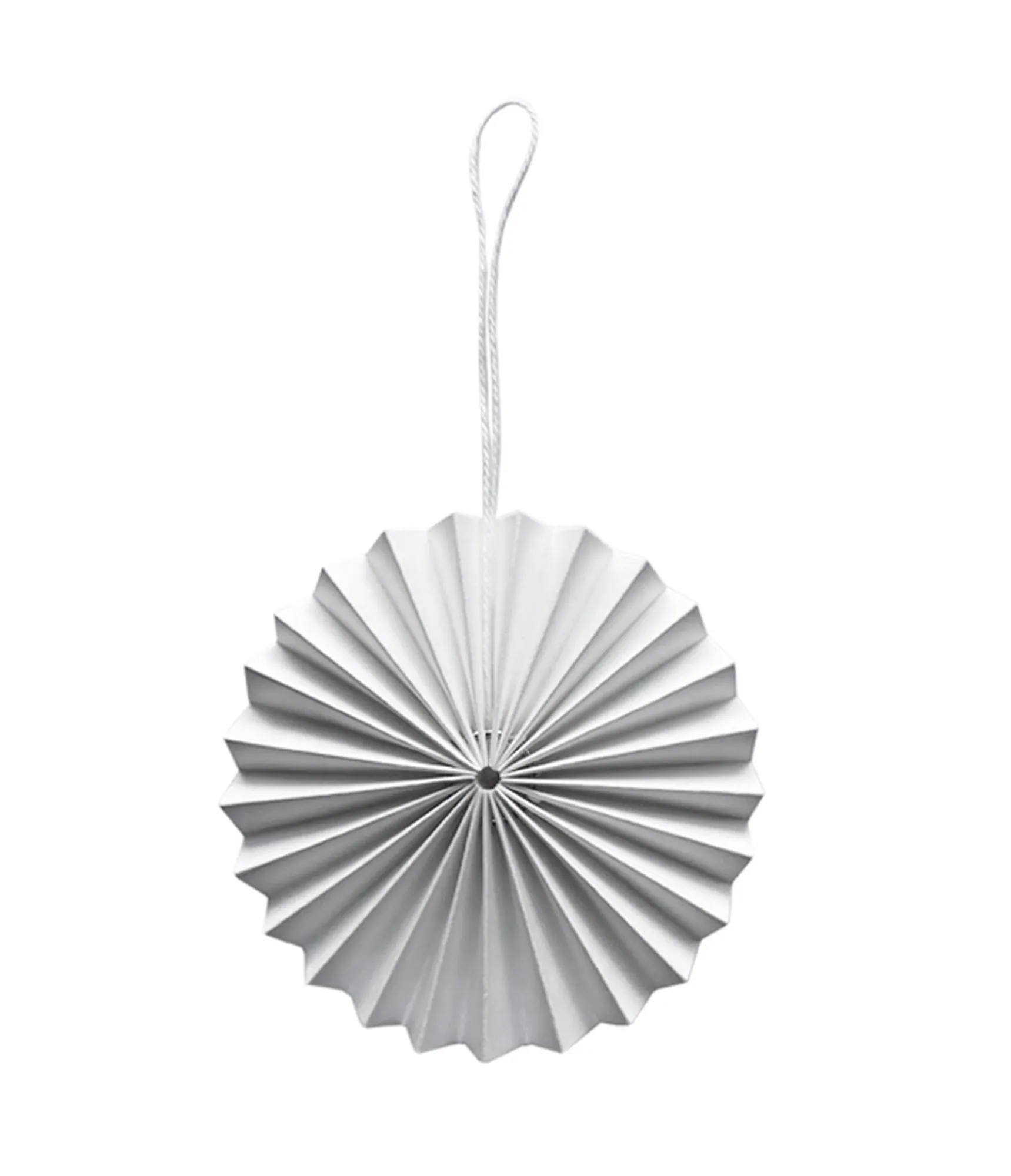 10 Papier Ornamente - Weiß