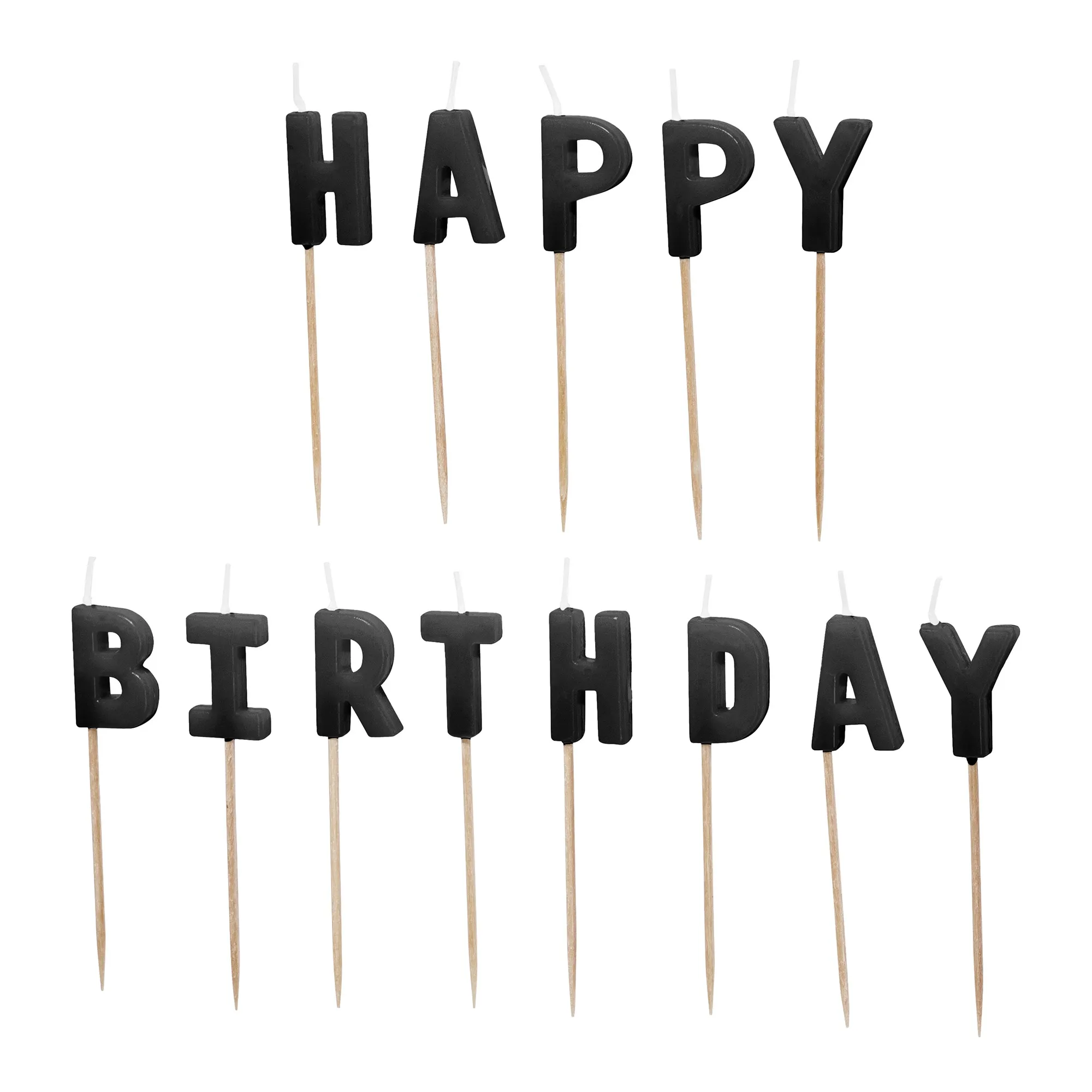 Kuchenkerzen, Geburtstag, Wortkerzen, Streichkerzen, Birthday-Schriftzug