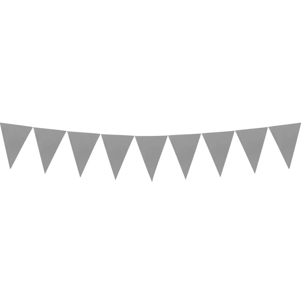 Wimpelkette Silber, 4,5m lang