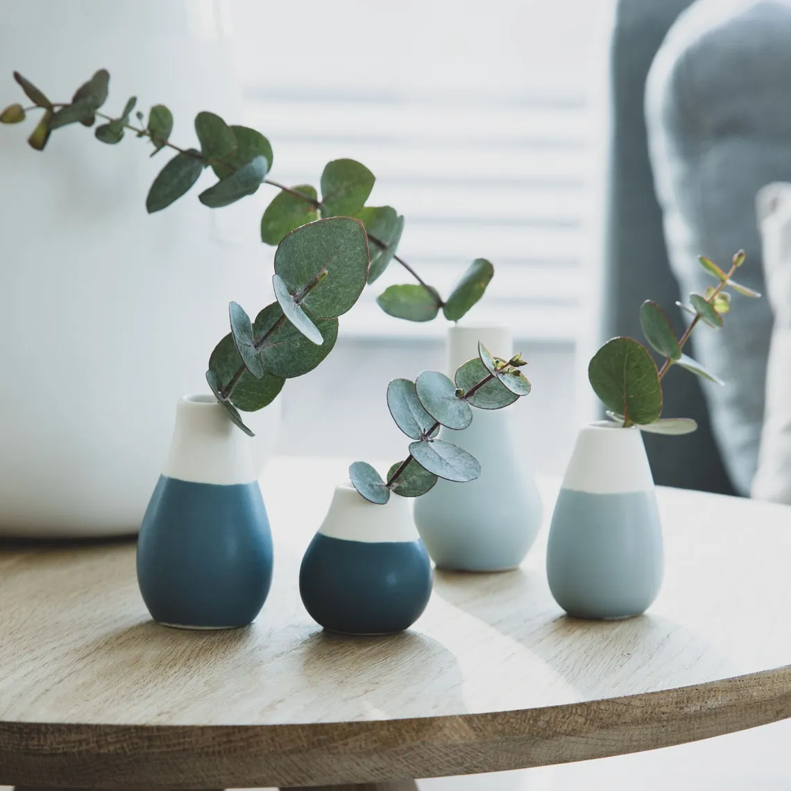Räder Design - Mini Pastellvasen 4er Set, Blautöne