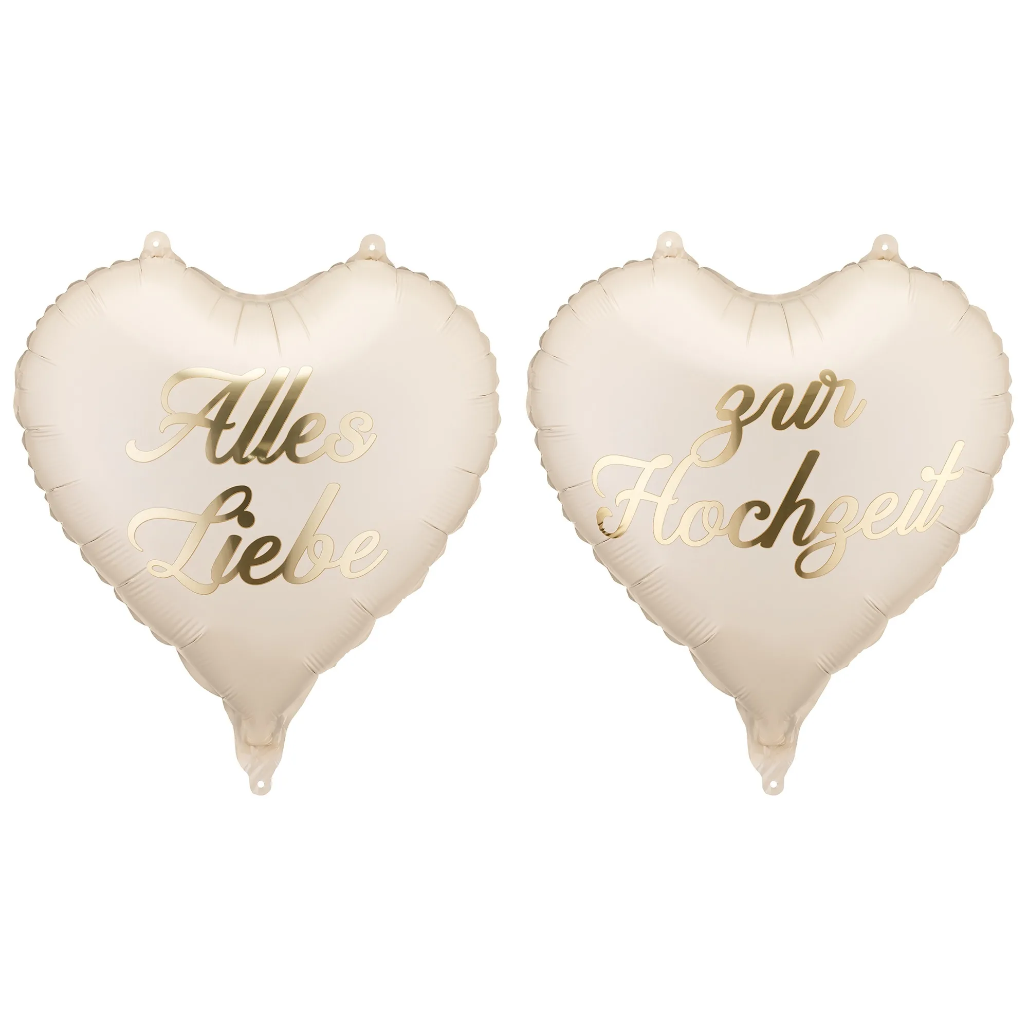 Herzballon, Luftballon, Hochzeit, Beige, Deko