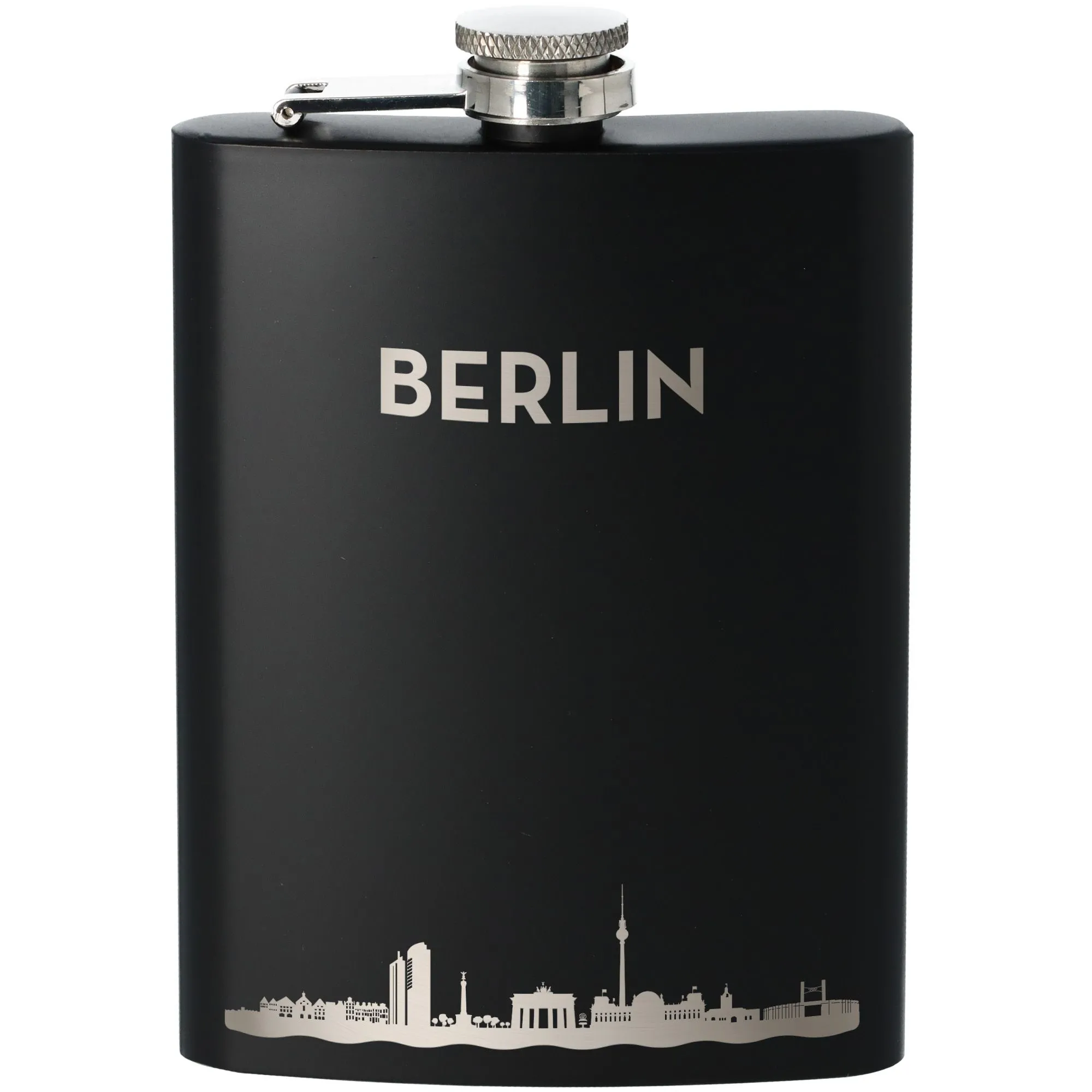 Flachmann Skyline Berlin Schwarz 225ml