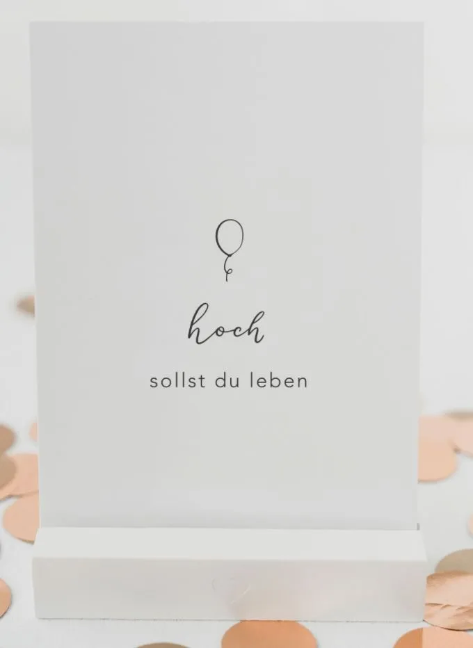 Eulenschnitt - Spruchkarte "Hoch sollst du...."