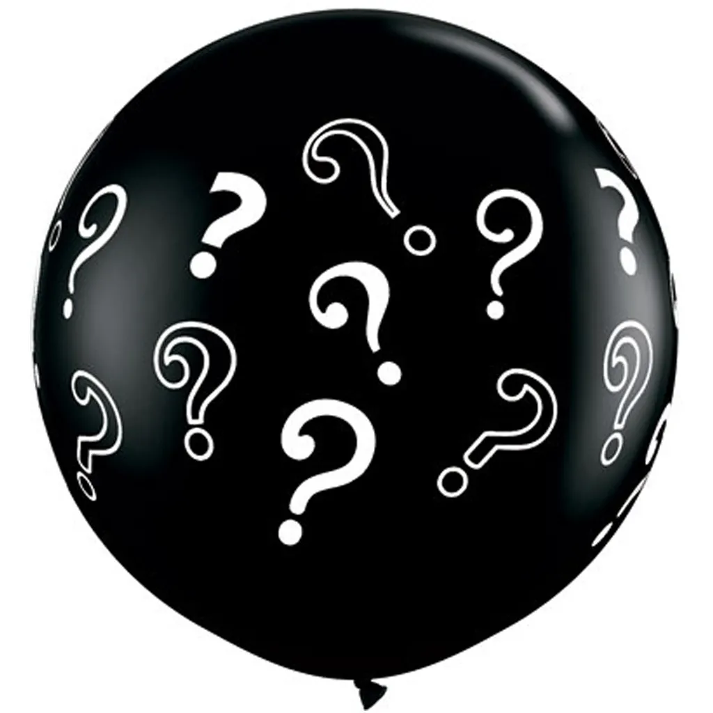 Ballon, Fragezeichen, Schwarz, Muster, Fehlende Beschriftung