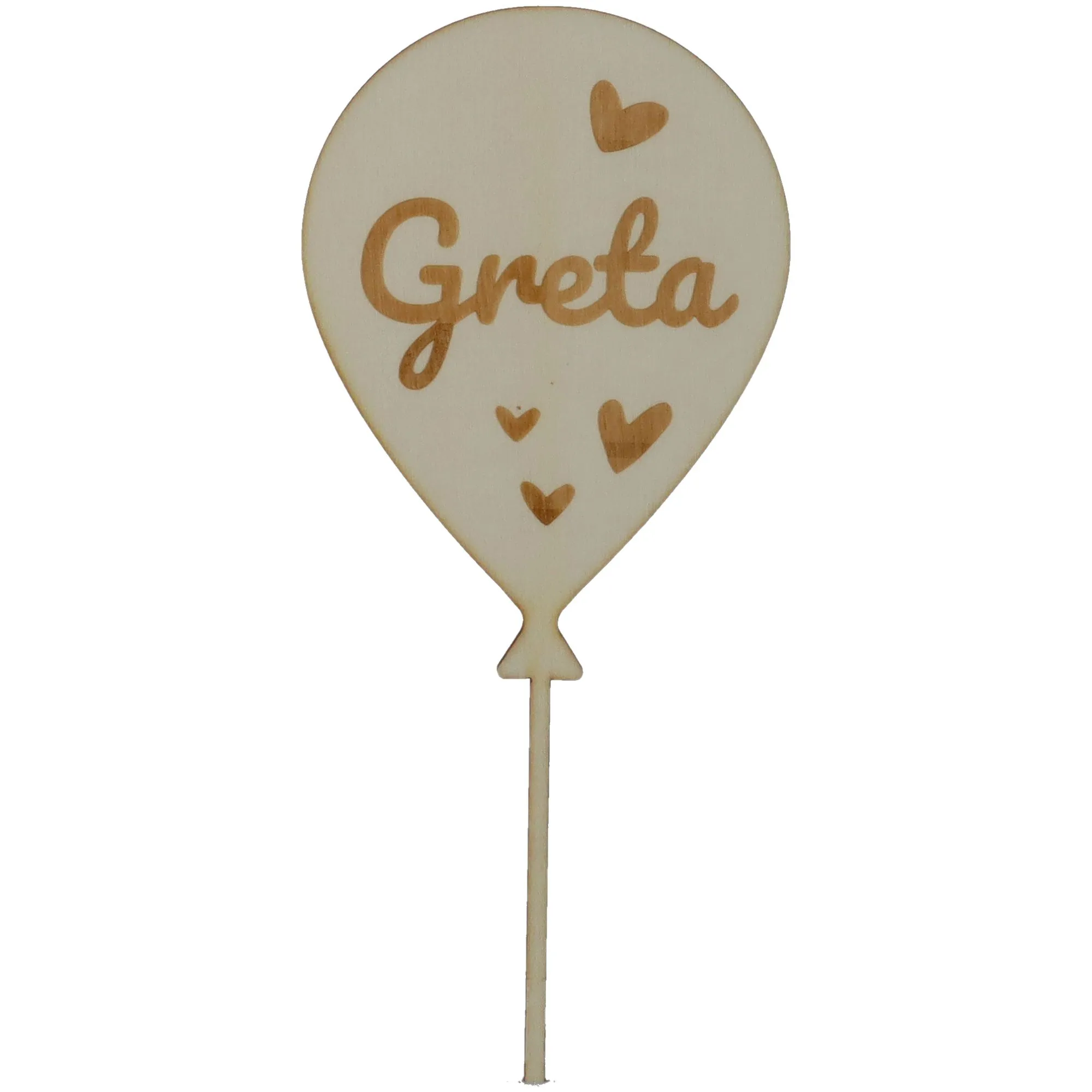 Cake Topper Ballon Herz  Set Zahl 1