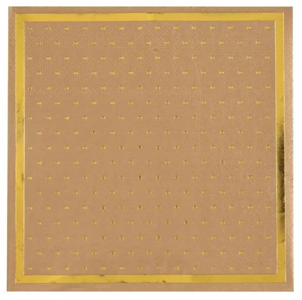 20 Servietten Kraft /Gold