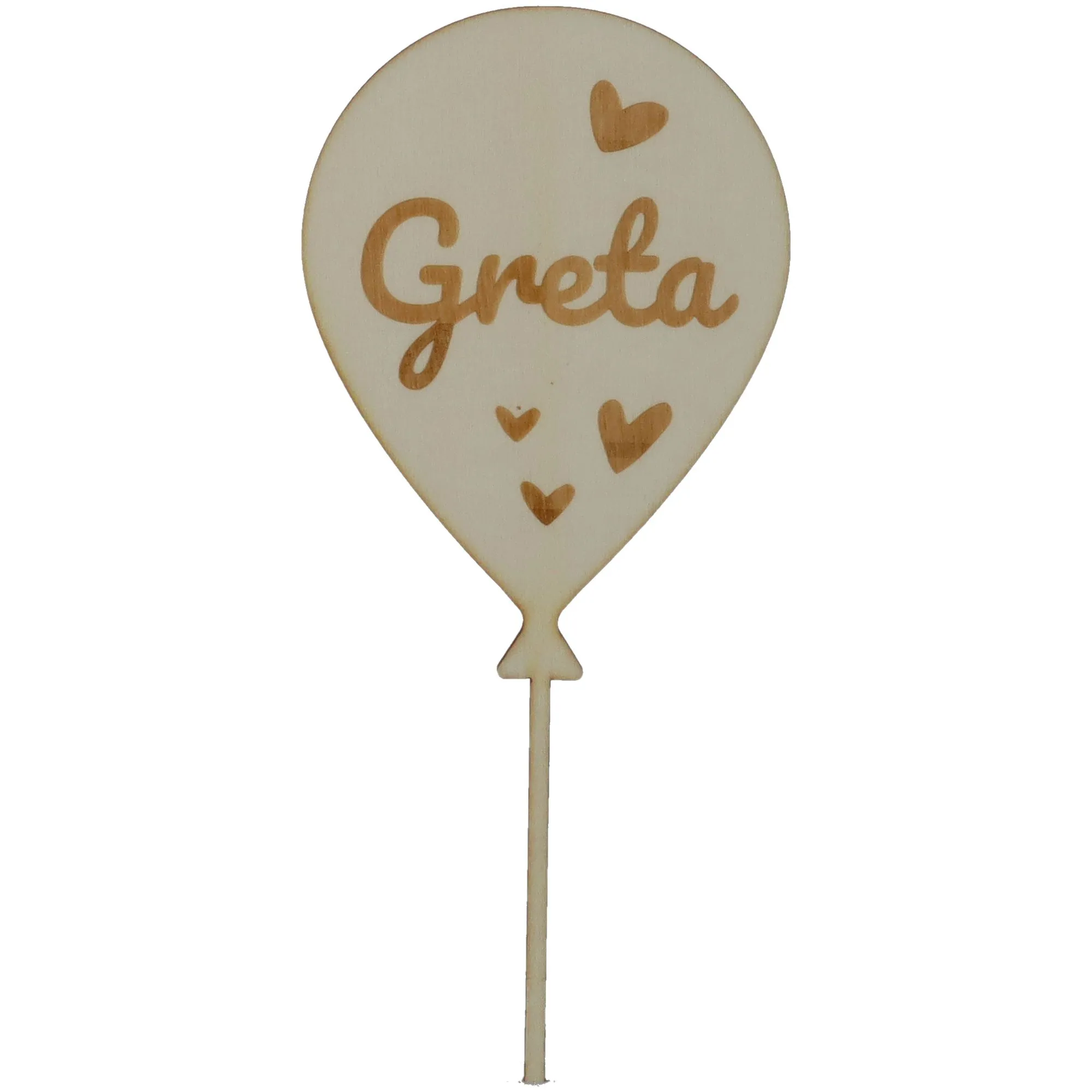Cake Topper Ballon Herz  Set Zahl 2