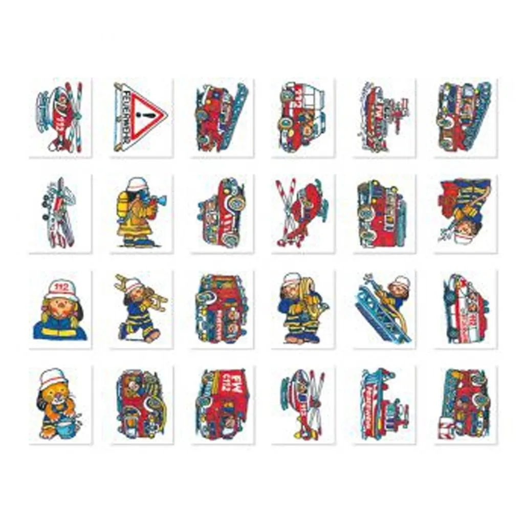 Feuerwehr - 24 Mini-Tattoos "Benny Brandmeister"