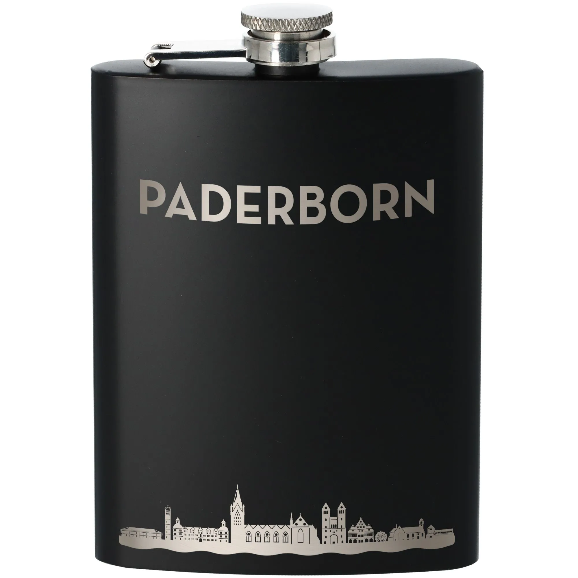 Flachmann Skyline Paderborn Schwarz 225ml