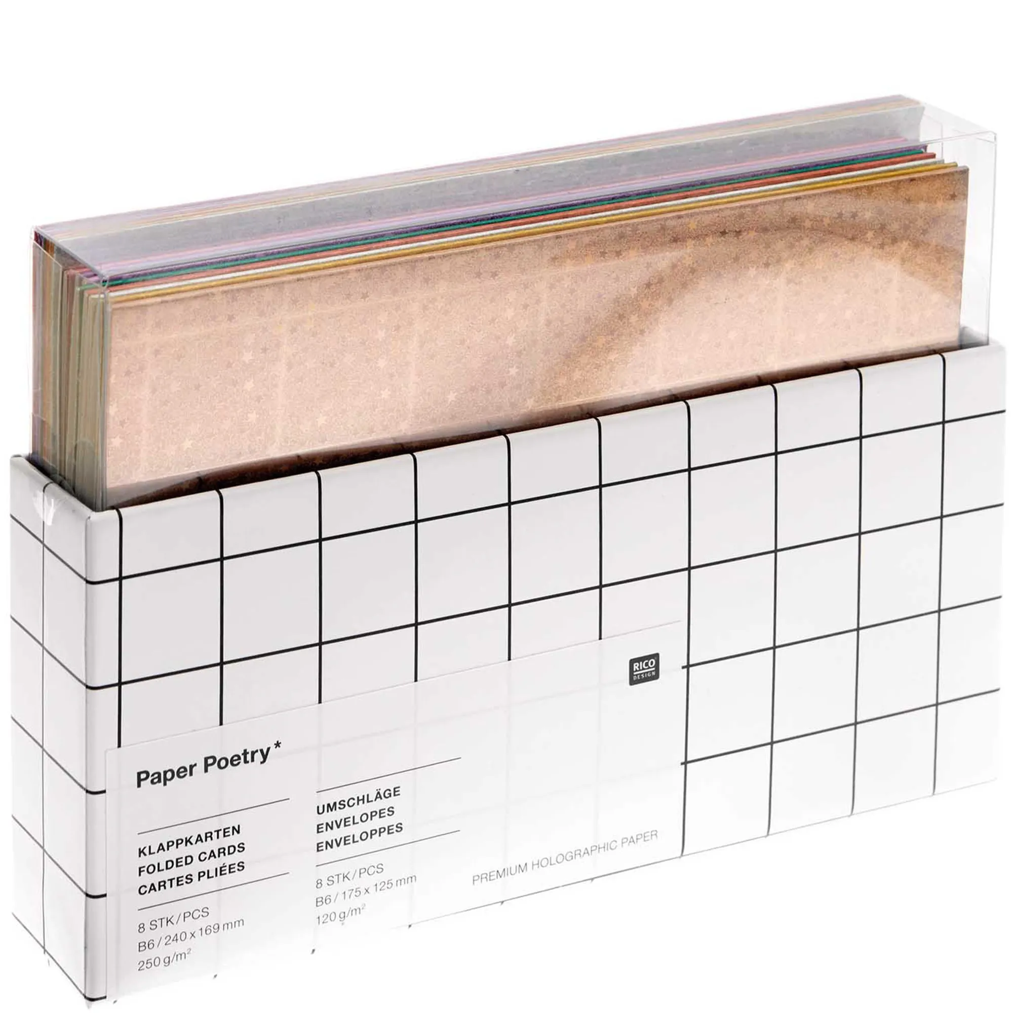 Kartenset "Sterne Holo/Rainbow" DIN B6