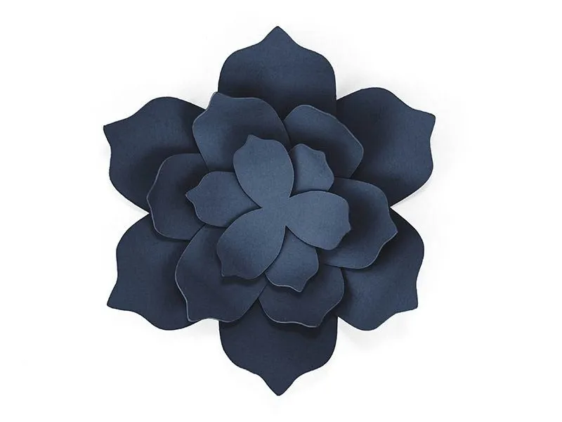 DIY Bastelset Blumen Dunkelblau 36 tlg.
