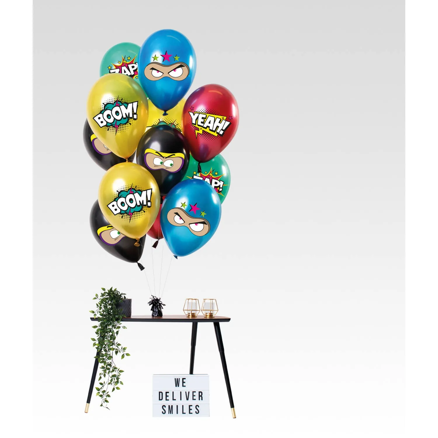 12 Latexballons im Set "Birthday Hero" Ø 33cm