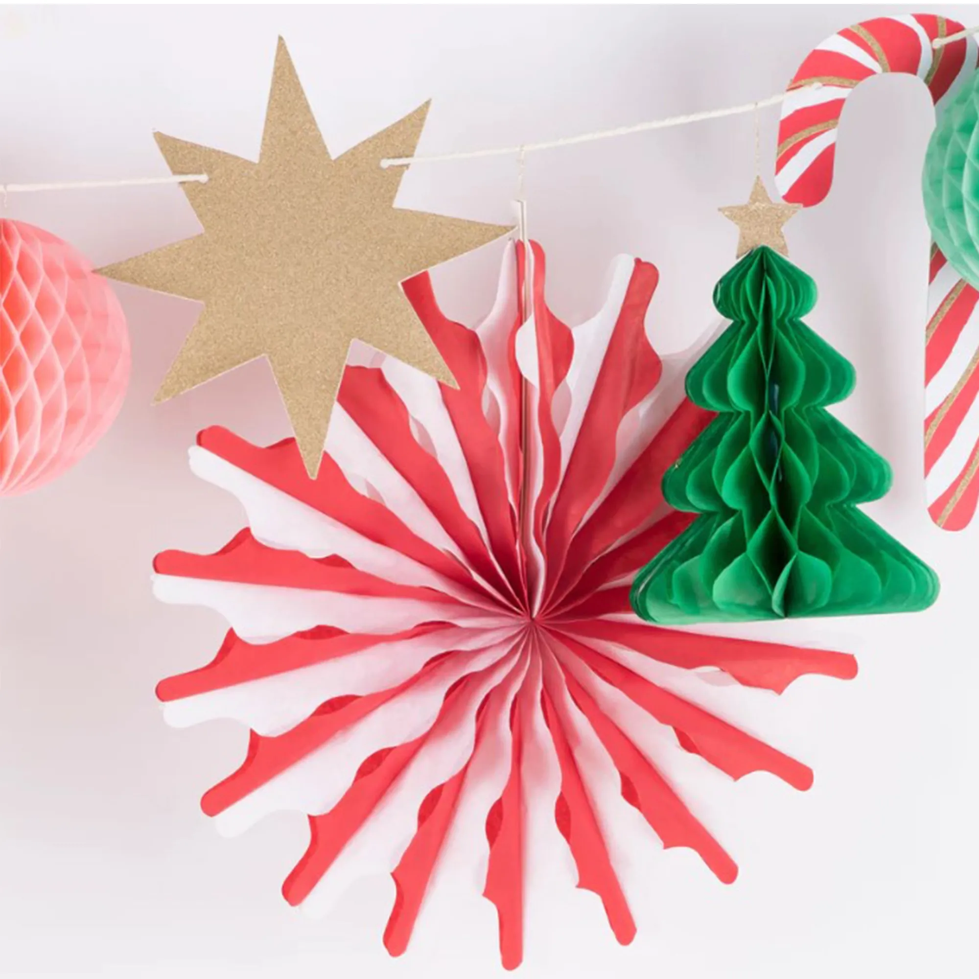 Meri Meri - 1,8 m Weihnachtswabengirlande