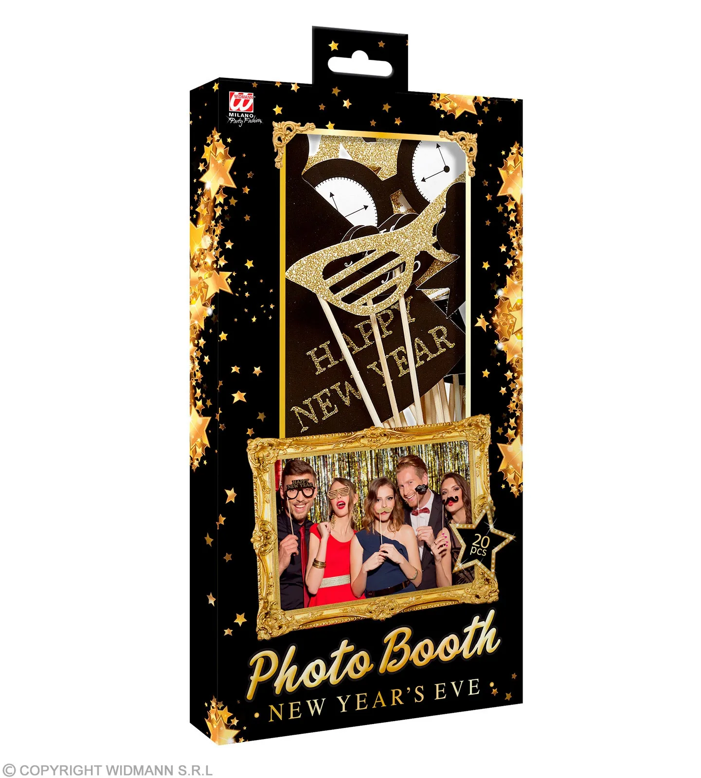 Silvester - Requisiten für Fotobox, 20 teilig