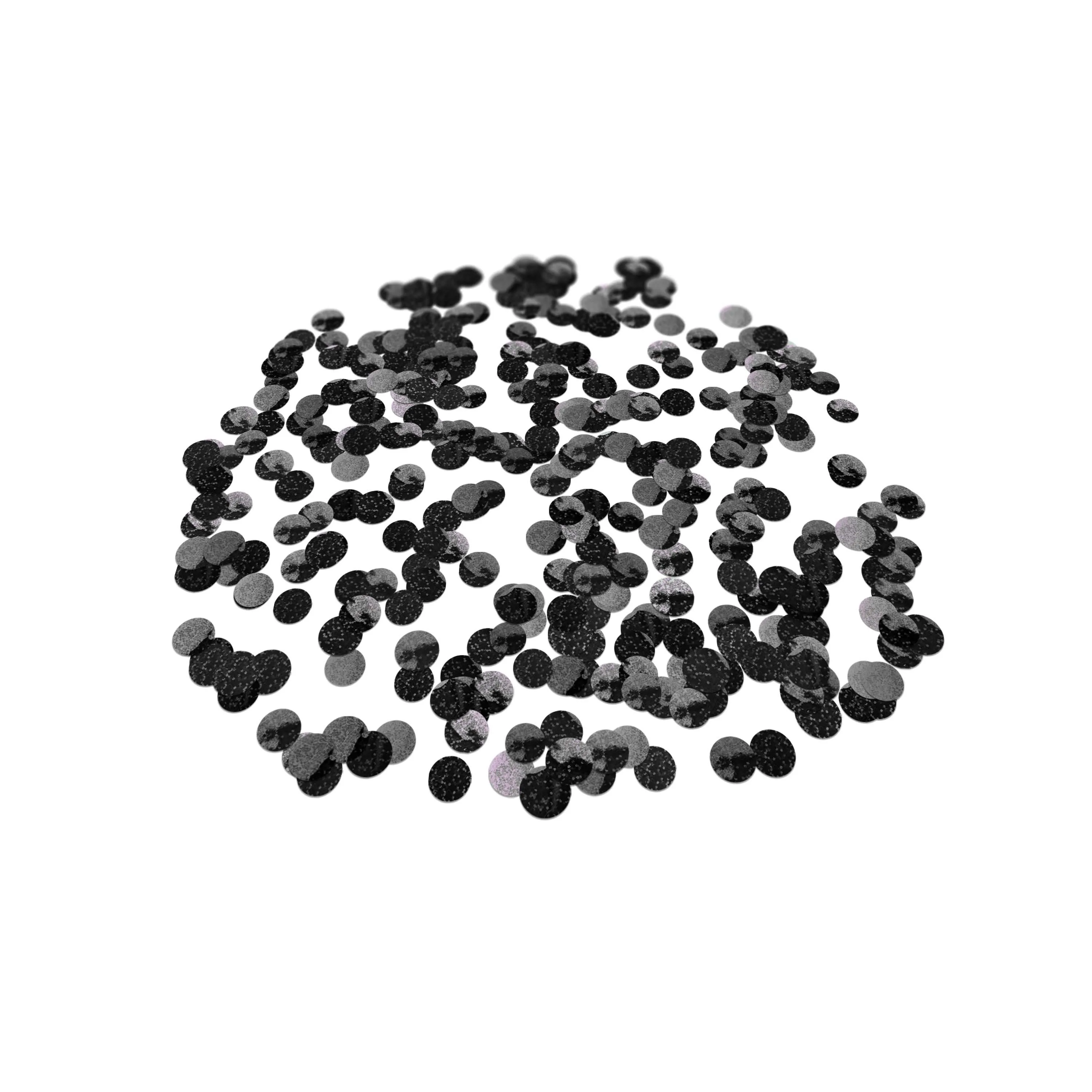 Folienkonfetti 2cm Rund 100g Holo Schwarz