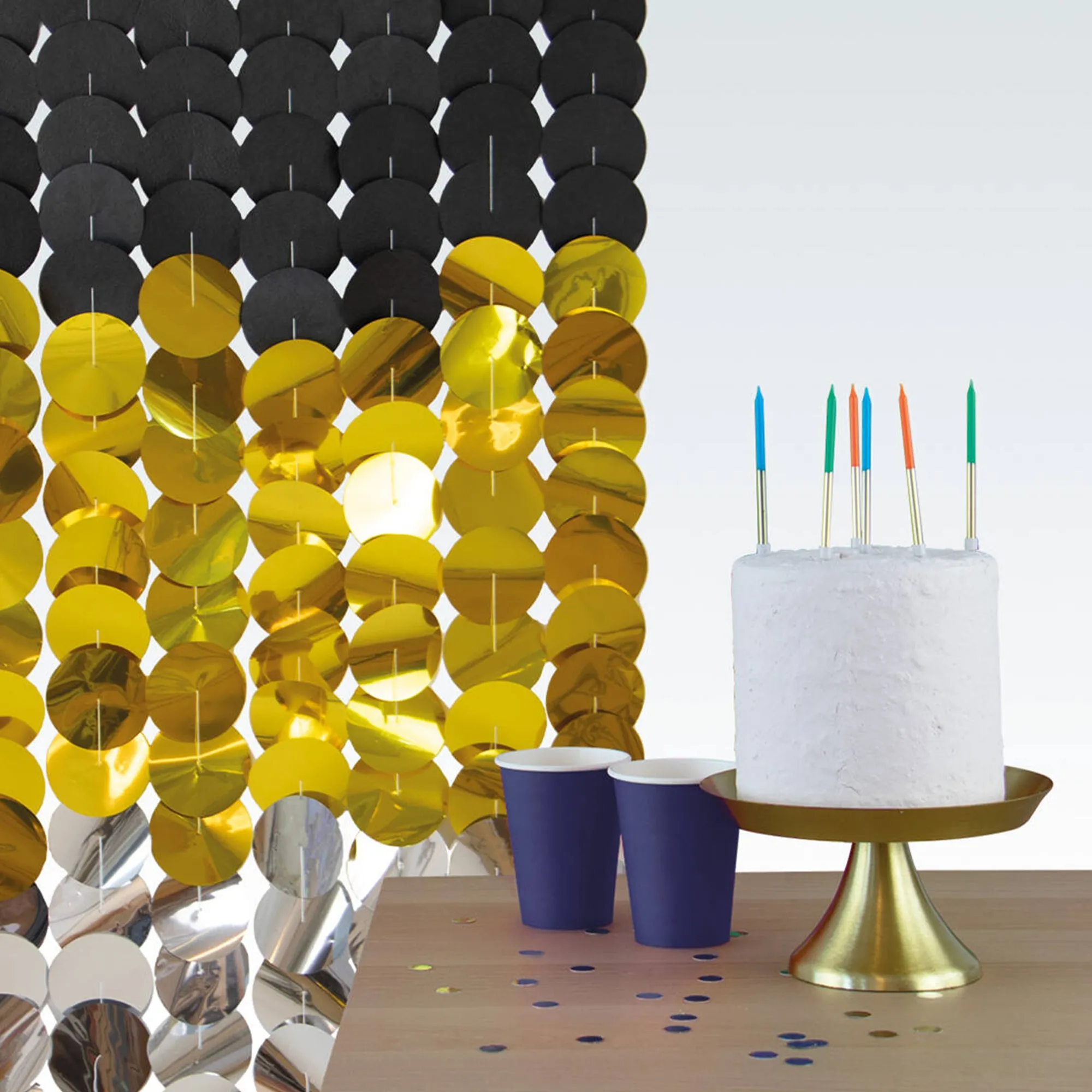 Backdrop "Schwarz & Gold" 80x170 cm