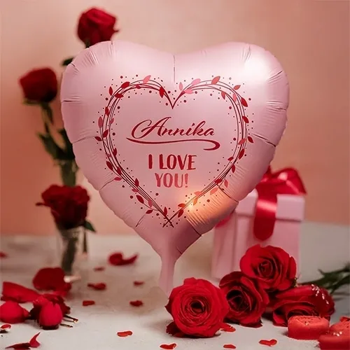 balloon, heart, pink, foil, anniversary