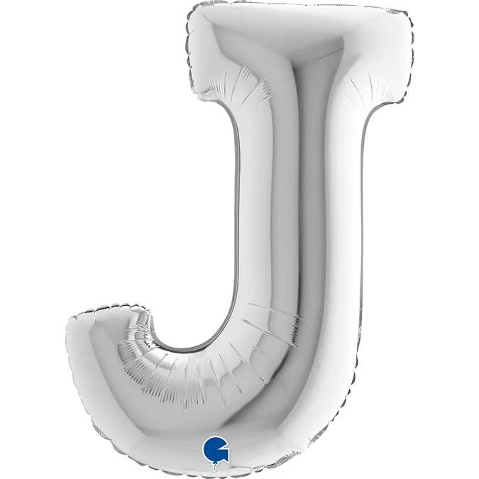 Folienballon Buchstabe J Silber 100cm