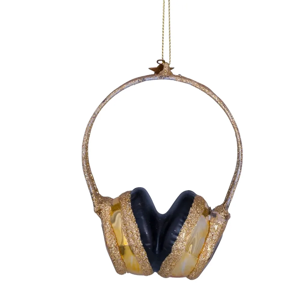 kopfhörer, glitzer, gold, over-ear, musik-zubehör