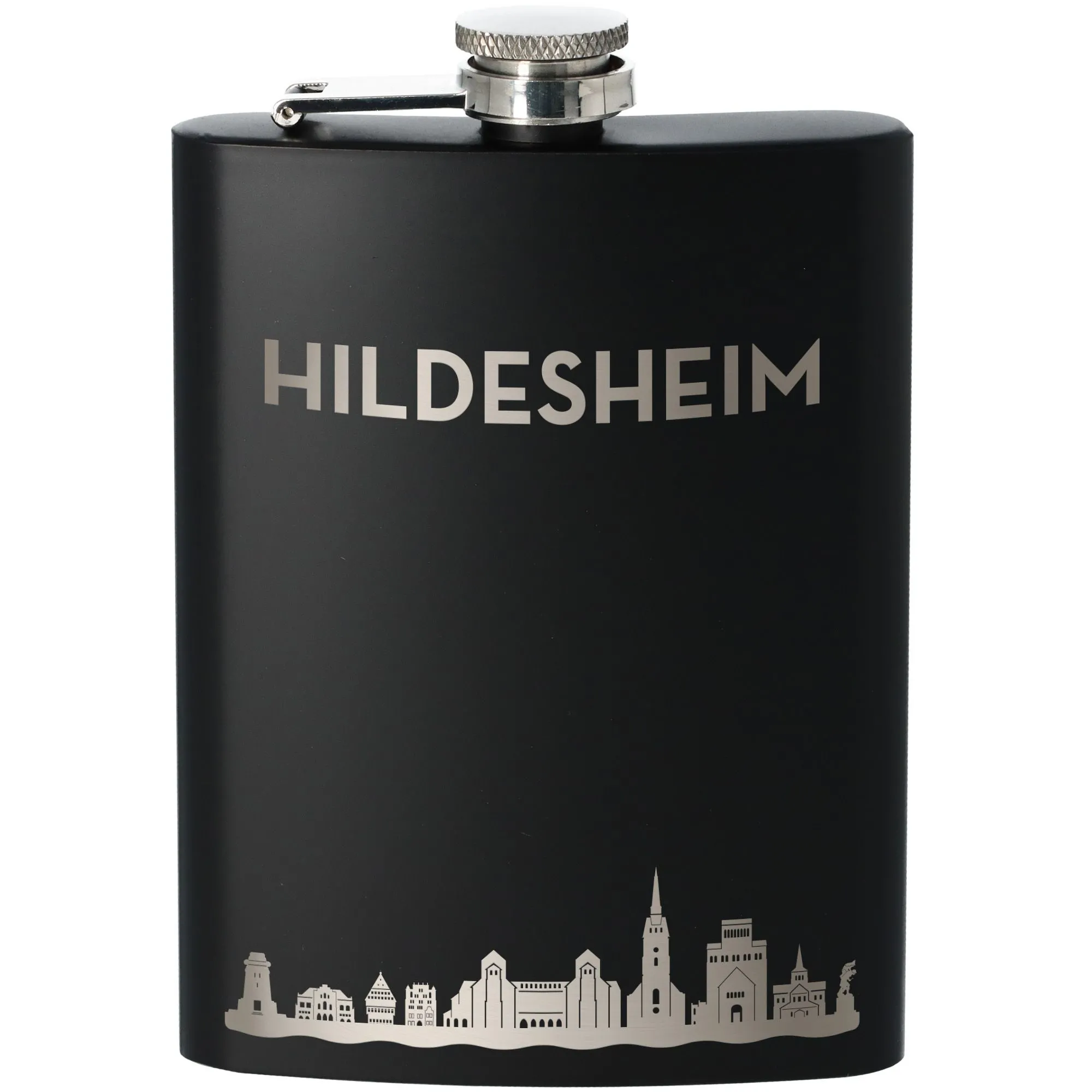 Flachmann Skyline Hildesheim Schwarz 225ml