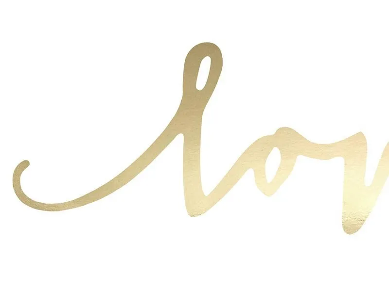 Tischdeko Love Gold 6 Stück