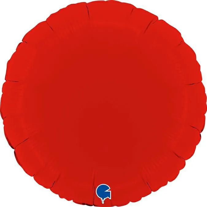 Folienballon Rund Matte Red 45cm