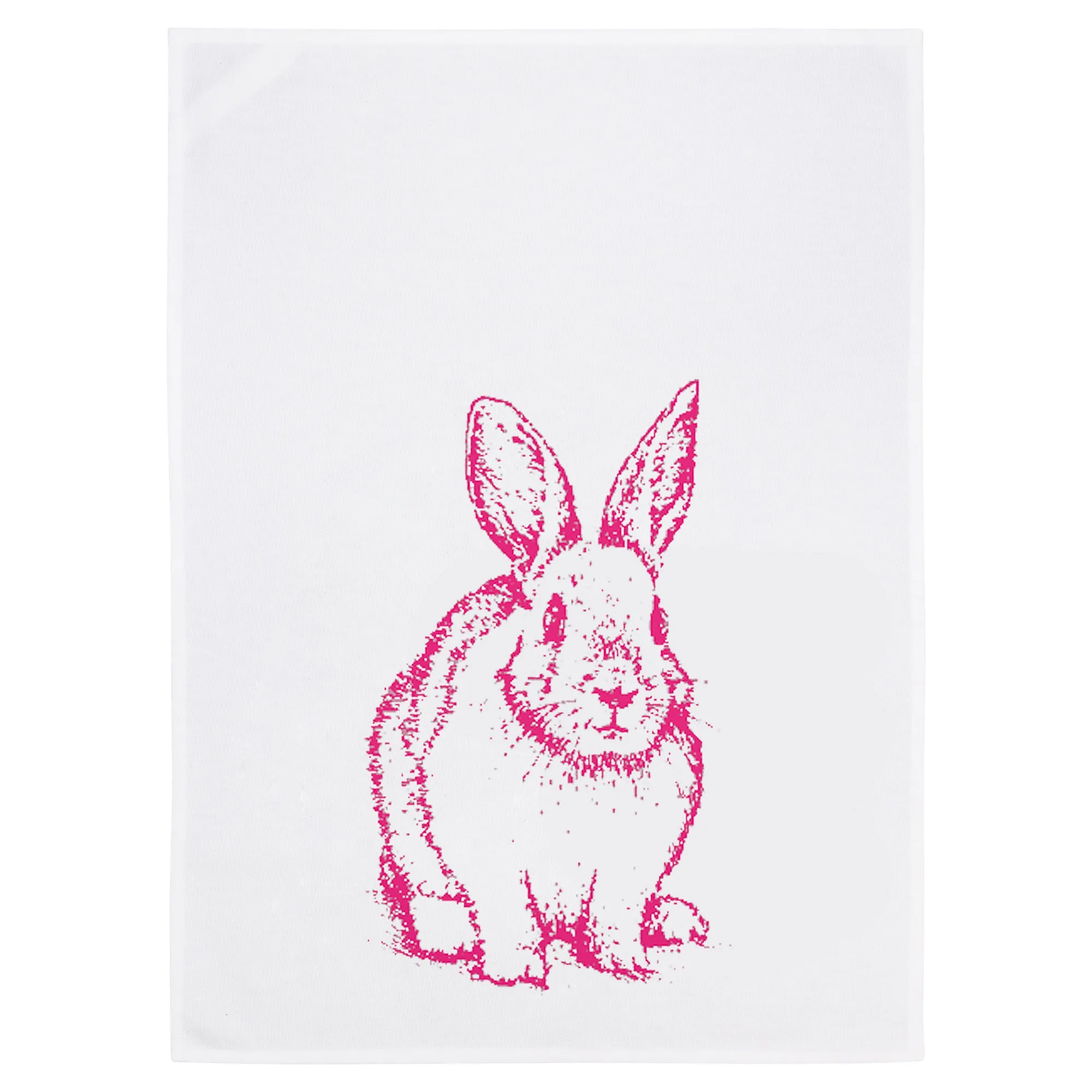 Geschirrtuch "Häschen" Neonpink